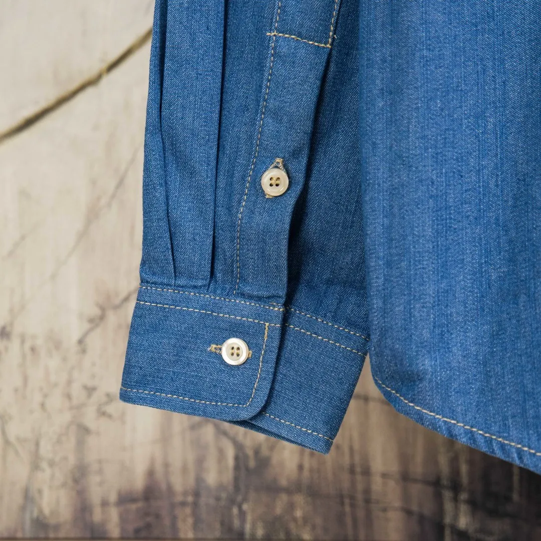 P270 zp version [Exclusive supply] Ralph Lauren/Ralph Lauren classic color small label couple's style washed denim long-sleeved shirt 1️⃣ Made of high-quality denim fabric, the upper body is soft and comfortable, extremely delicate, has a solid, smooth and soft feel, and the fabric does not wrinkle, and the feel is invincible. The details are handled perfectly! 2️⃣Adopting the washing process, the workmanship details are perfectly controlled. They are all hemmed with vest technology, and the insides of the sleeves are also used. Different from the four-needle and five-thread workmanship, the collars are also all designed with interlining, showing high-end fashion and individuality, and the style is fashionable, simple and elegant! 3️⃣It is very youthful and energetic, and can be easily worn by both men and women. It is very in line with the fashion aesthetic concepts of today's young people!  Color: light blue dark blue Size: S M L XL Number: SG10486